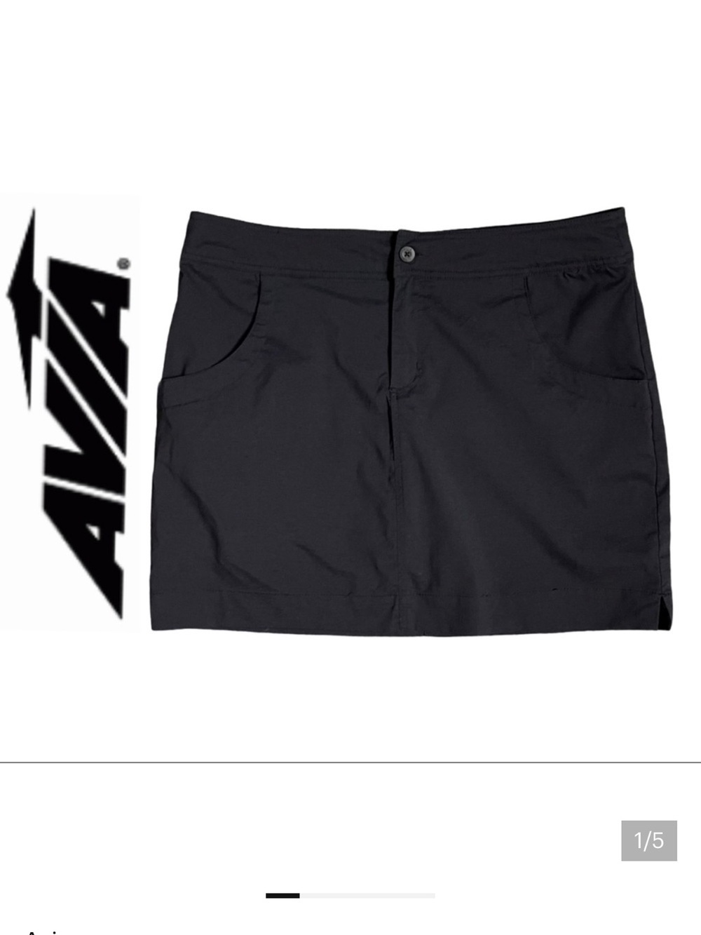 Avia Black Athletic Golf Skort with Pockets Size Large Athleisure Sport Gorpcore